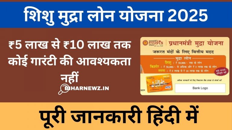 शिशु मुद्रा लोन योजना 2025 Shishu Mudra Loan: ₹50,000 का लोन गारंटी की आवश्यकता नहीं